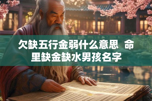 欠缺五行金弱什么意思  命里缺金缺水男孩名字