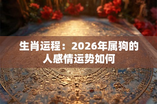 生肖运程：2026年属狗的人感情运势如何