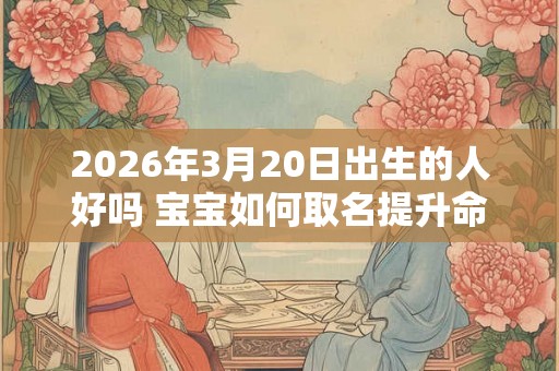 2026年3月20日出生的人好吗 宝宝如何取名提升命局