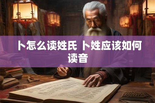 卜怎么读姓氏 卜姓应该如何读音
