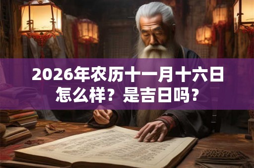 2026年农历十一月十六日怎么样？是吉日吗？
