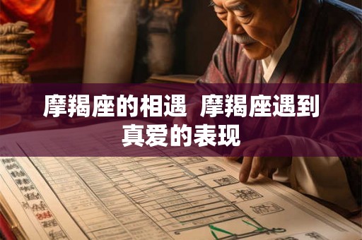 摩羯座的相遇 摩羯座遇到真爱的表现 摩羯座的相遇 摩羯座遇到真爱的表现