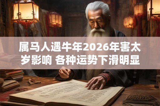 属马人遇牛年2026年害太岁影响 各种运势下滑明显