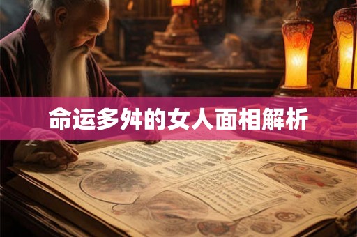命运多舛的女人面相解析