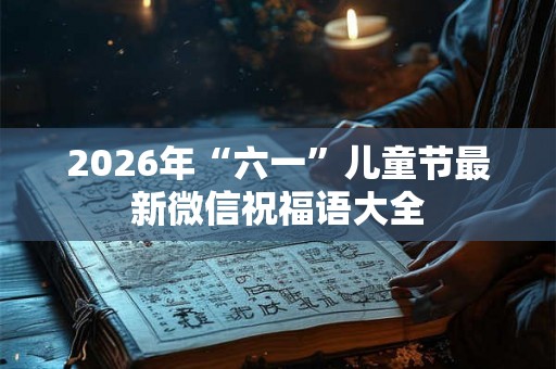 2026年“六一”儿童节最新微信祝福语大全