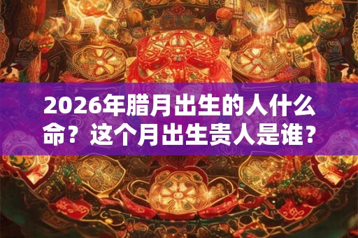 2026年腊月出生的人什么命？这个月出生贵人是谁？