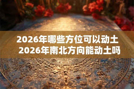 2026年哪些方位可以动土 2026年南北方向能动土吗 2026年哪些方位可以动土 2026年南北方向能动土吗