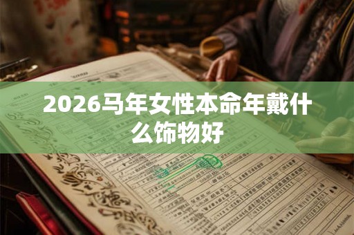2026马年女性本命年戴什么饰物好