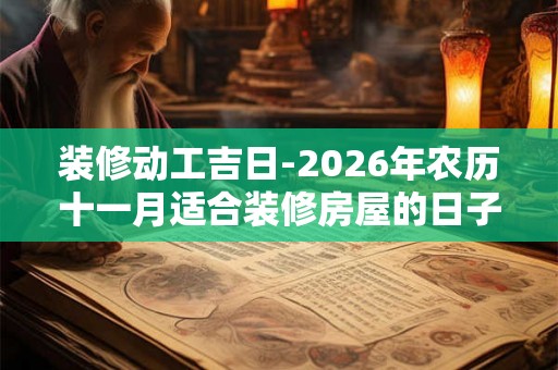 装修动工吉日-2026年农历十一月适合装修房屋的日子