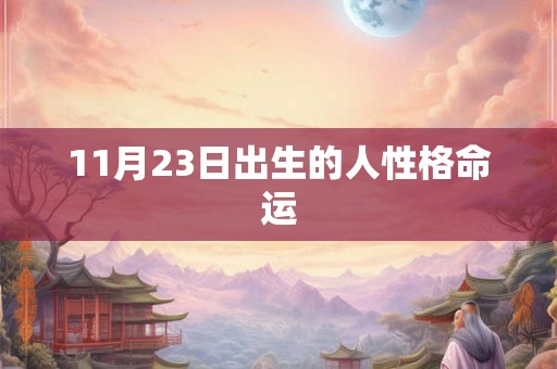 11月23日出生的人性格命运