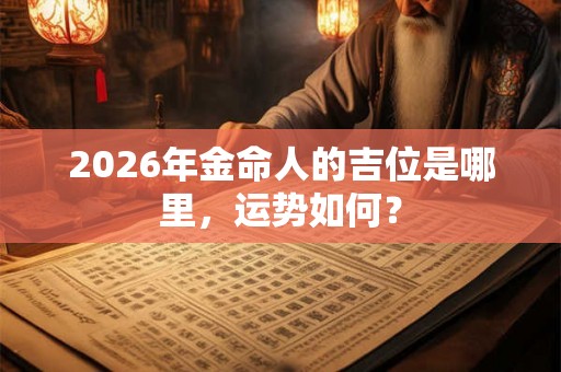 2026年金命人的吉位是哪里，运势如何？