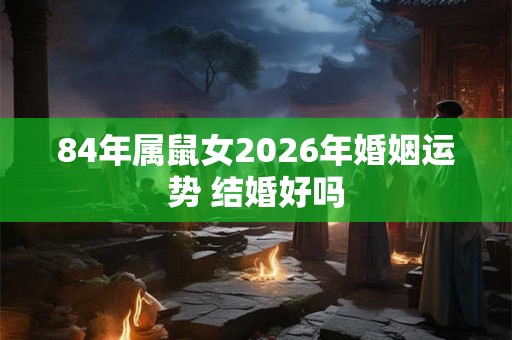 84年属鼠女2026年婚姻运势 结婚好吗