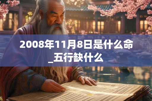 2008年11月8日是什么命_五行缺什么