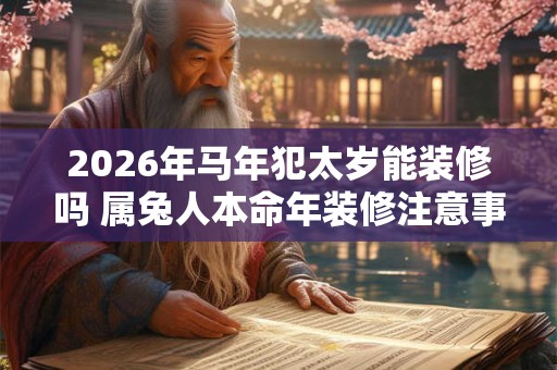 2026年马年犯太岁能装修吗 属兔人本命年装修注意事项 2026年马年犯太岁能装修吗 属兔人本命年装修注意事项