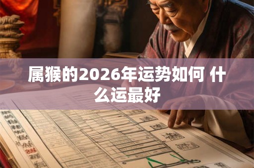属猴的2026年运势如何 什么运最好
