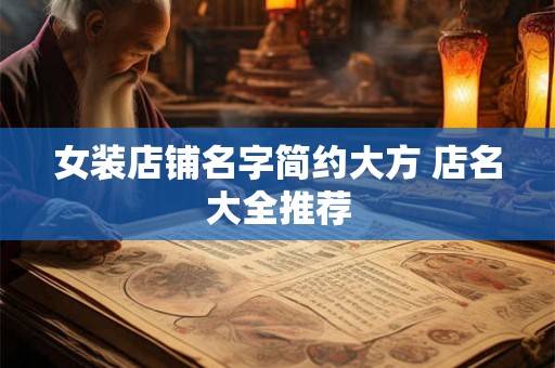 女装店铺名字简约大方 店名大全推荐 女装店铺名字简约大方 店名大全推荐