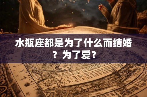 水瓶座都是为了什么而结婚？为了爱？