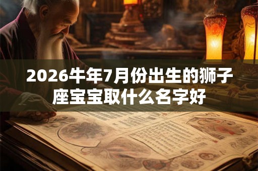2026牛年7月份出生的狮子座宝宝取什么名字好