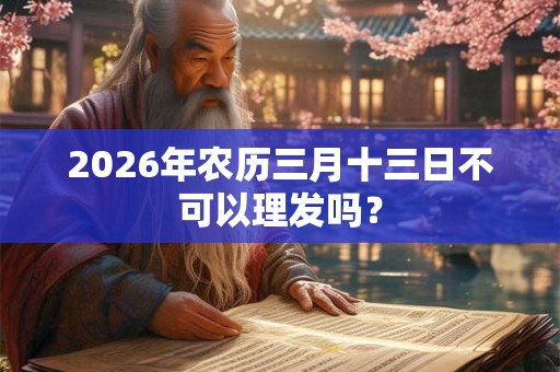 2026年农历三月十三日不可以理发吗? 2026年农历三月十三日不可以理发吗?