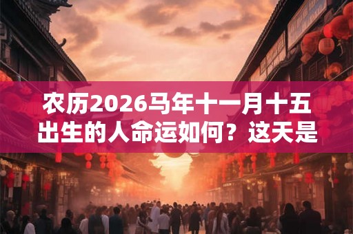 农历2026马年十一月十五出生的人命运如何？这天是什么星座？