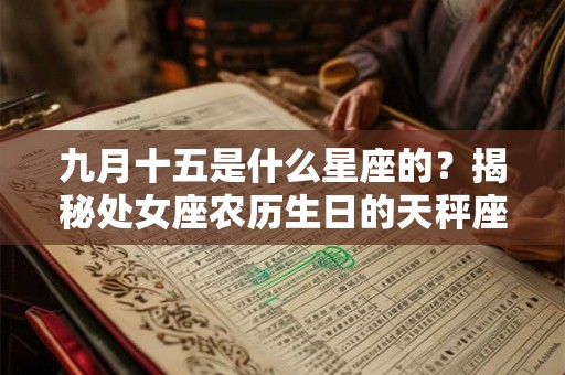 九月十五是什么星座的？揭秘处女座农历生日的天秤座