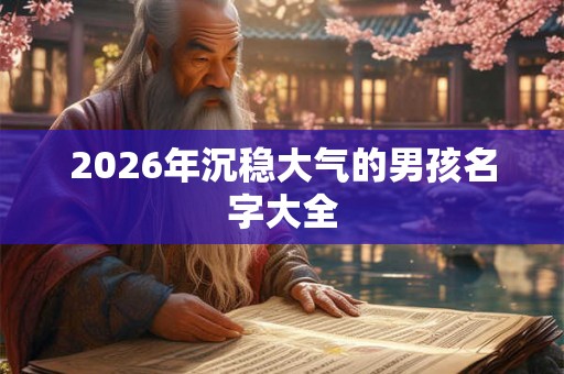 2026年沉稳大气的男孩名字大全