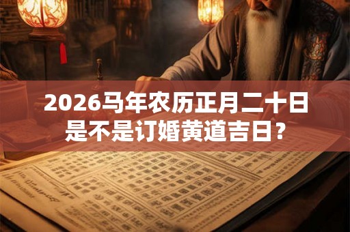 2026马年农历正月二十日是不是订婚黄道吉日？