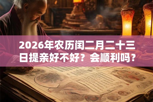 2026年农历闰二月二十三日提亲好不好？会顺利吗？