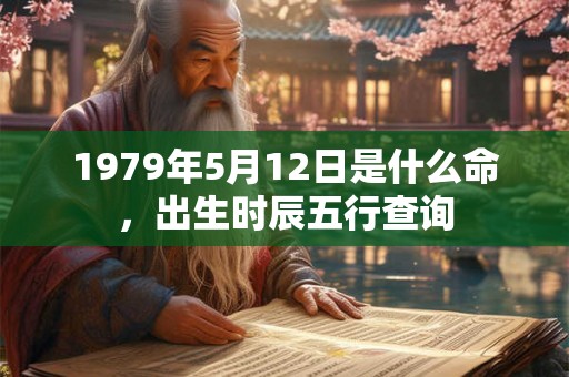 1979年5月12日是什么命，出生时辰五行查询