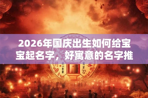 2026年国庆出生如何给宝宝起名字,好寓意的名字推荐 2026年国庆出生如何给宝宝起名字,好寓意的名字推荐