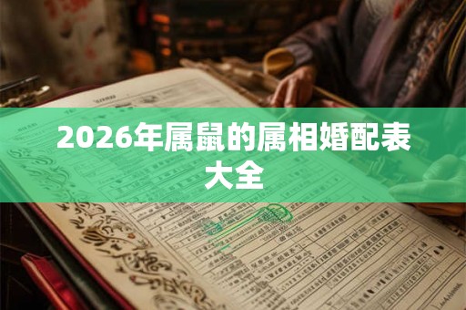 2026年属鼠的属相婚配表大全