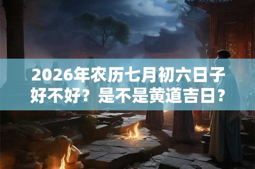 2026年农历七月初六日子好不好？是不是黄道吉日？