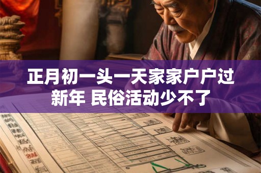 正月初一头一天家家户户过新年 民俗活动少不了