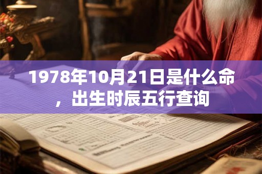 1978年10月21日是什么命,出生时辰五行查询 1978年10月21日是什么命,出生时辰五行查询