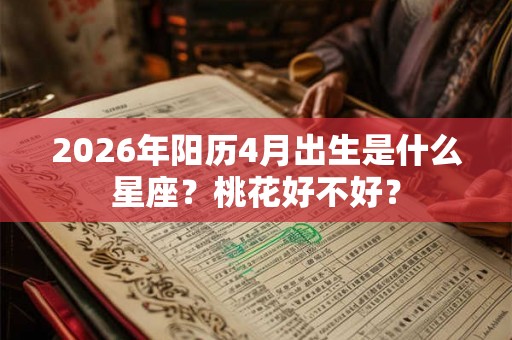 2026年阳历4月出生是什么星座？桃花好不好？