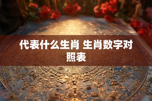 代表什么生肖 生肖数字对照表
