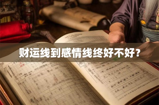 财运线到感情线终好不好？