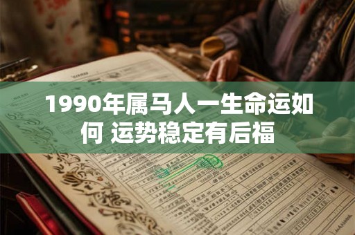 1990年属马人一生命运如何 运势稳定有后福 1990年属马人一生命运如何 运势稳定有后福