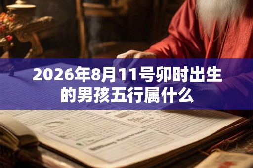 2026年8月11号卯时出生的男孩五行属什么