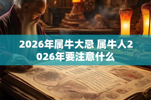 2026年属牛大忌 属牛人2026年要注意什么 2026年属牛大忌 属牛人2026年要注意什么