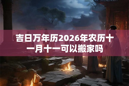 吉日万年历2026年农历十一月十一可以搬家吗