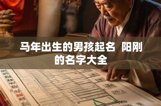 马年出生的男孩起名  阳刚的名字大全
