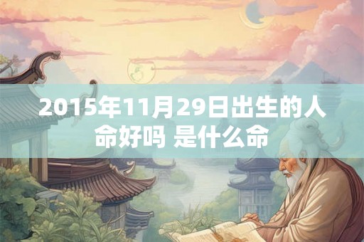 2015年11月29日出生的人命好吗 是什么命