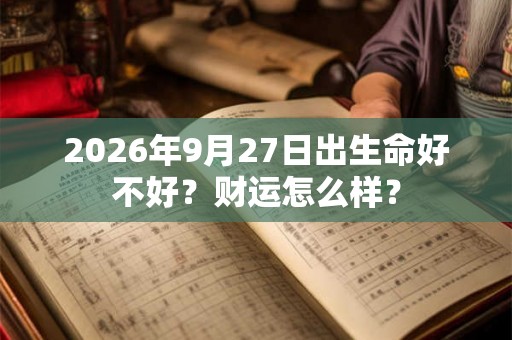2026年9月27日出生命好不好？财运怎么样？