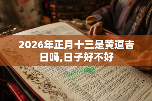 2026年正月十三是黄道吉日吗,日子好不好