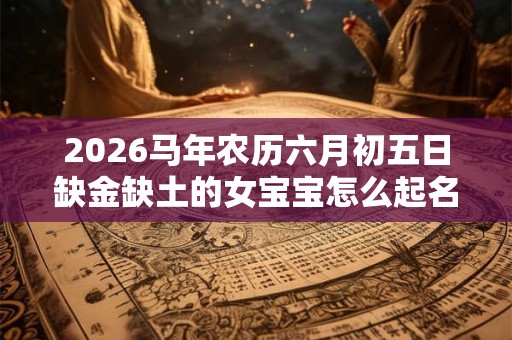 2026马年农历六月初五日缺金缺土的女宝宝怎么起名？