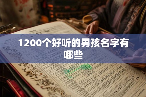 1200个好听的男孩名字有哪些