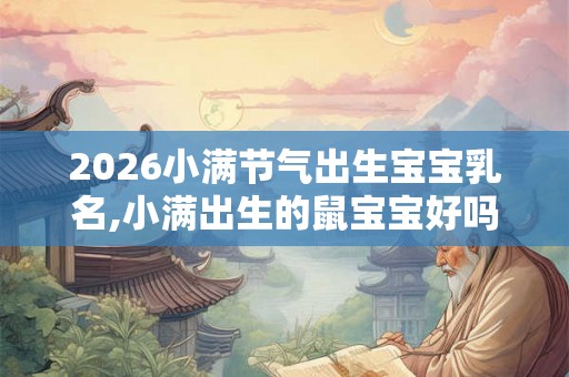 2026小满节气出生宝宝乳名,小满出生的鼠宝宝好吗？