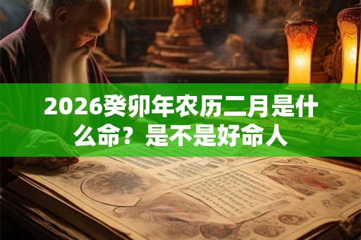 2026癸卯年农历二月是什么命？是不是好命人