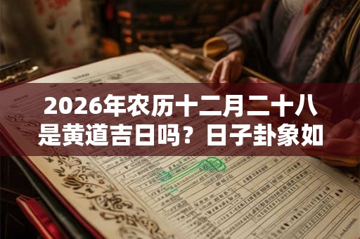 2026年农历十二月二十八是黄道吉日吗？日子卦象如何？